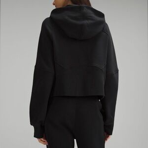 Lululemon Black scuba oversized cropped half-zipped hoodie
